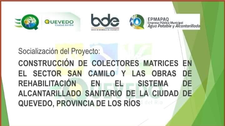 AVANZAMOS EN EL ALCANTARILLADO SANITARIO DE QUEVEDO