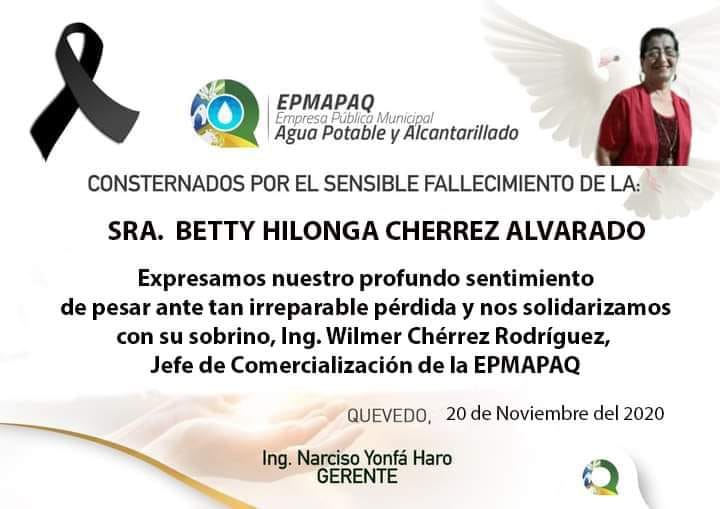 NOTA DE CONDOLENCIA
