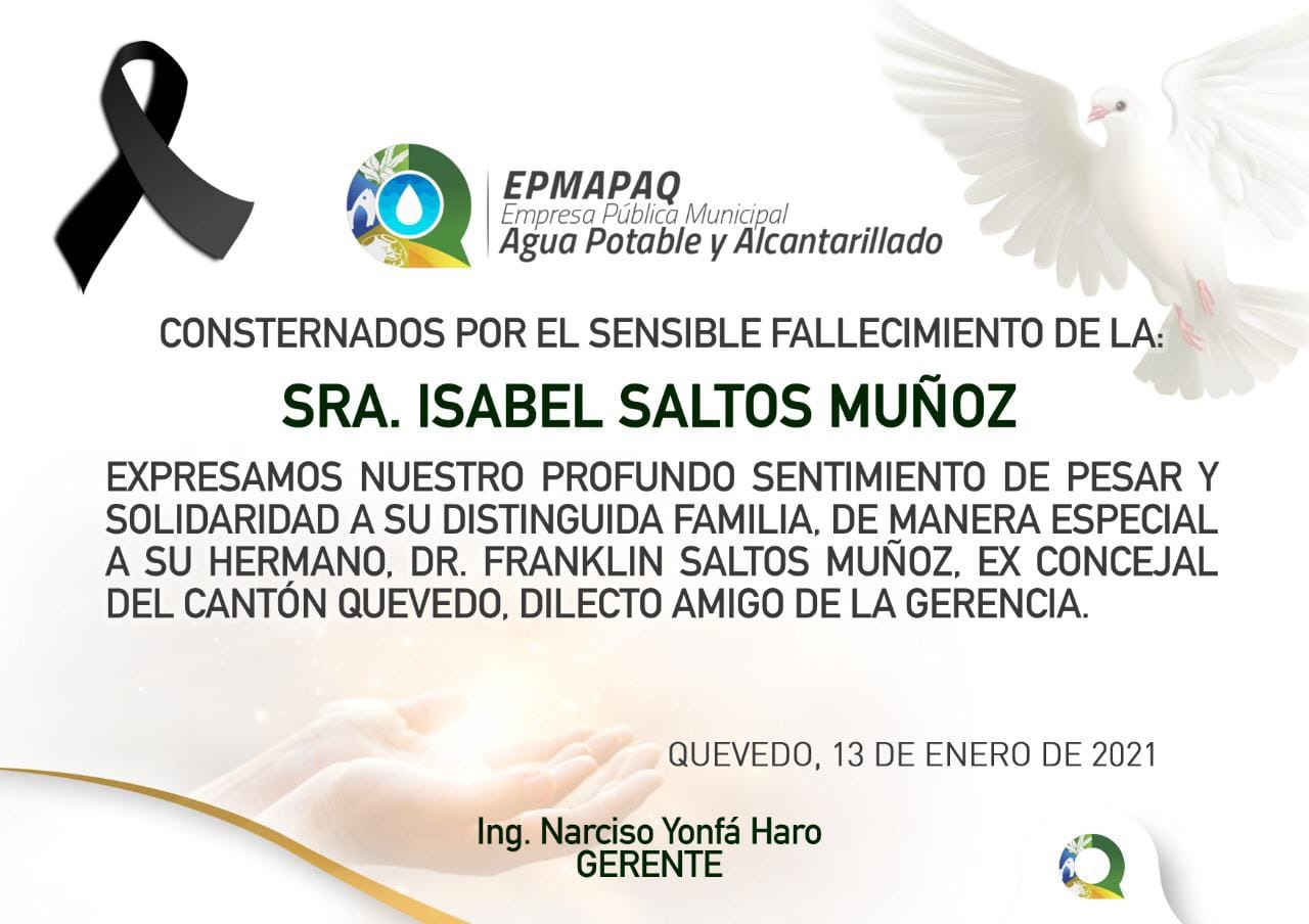 NOTA DE CONDOLENCIA.