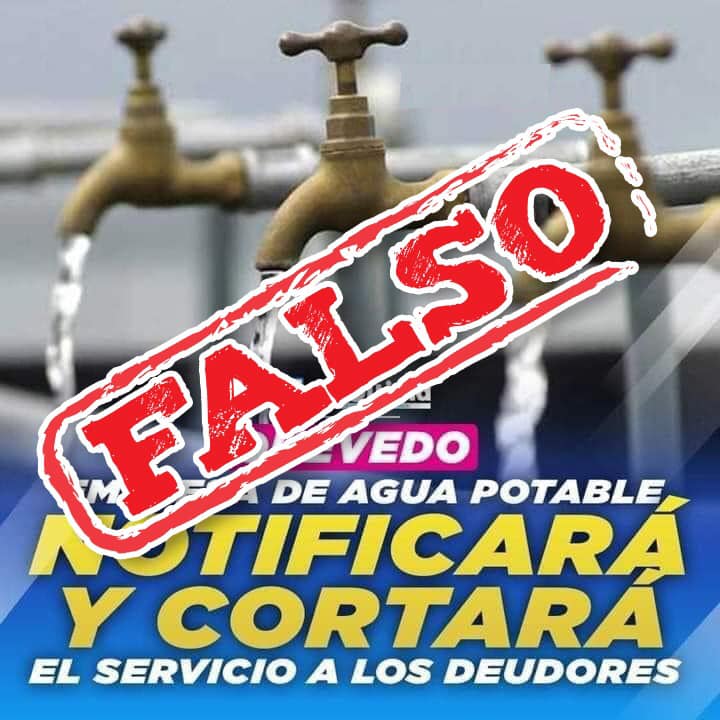 NO SE CORTARÁ EL SERVICIO DE AGUA
