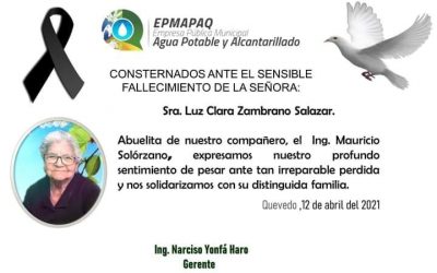 NOTA DE CONDOLENCIA