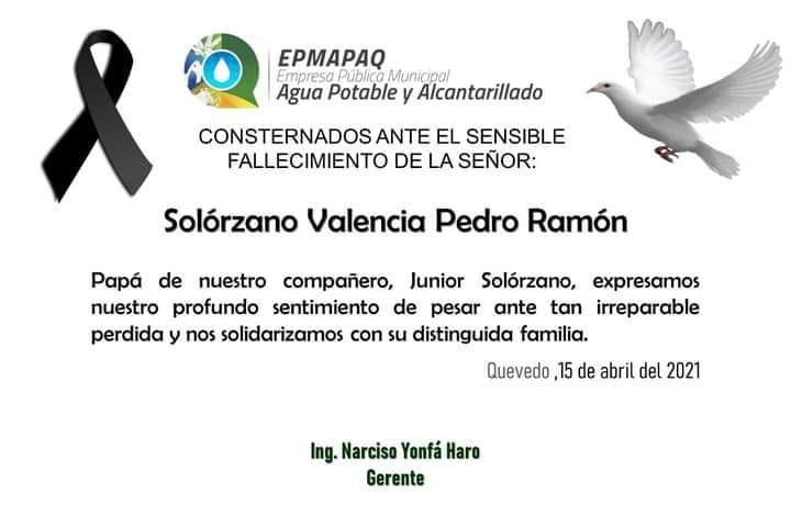 NOTA DE CONDOLENCIA
