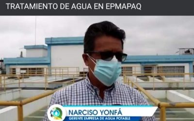 LA EPMAPAQ DESINFECTA Y POTABILIZA EL AGUA QUE LLEGA A QUEVEDO.