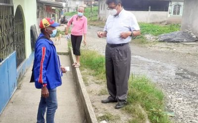 VERIFICANDO ESTANCAMIENTO DE AGUAS EN LA 20 DE FEBRERO.
