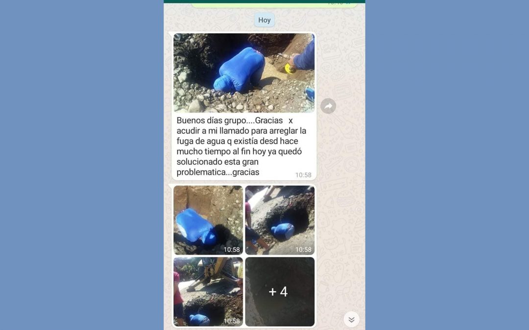 QUEDA REPARADA FUGA DE AGUA EN EL SECTOR PAQUISHA .