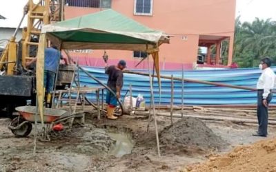 AVANZA PERFORACIÓN DEL POZO PROFUNDO NUEVO EN SAN CARLOS CON LA SUPERVISIÓN DEL GERENTE DE LA EPMAPAQ.