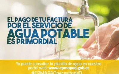 EL PAGO TARIFARIO MENSUAL POR EL SERVICIO DE AGUA POTABLE ES PRIMORDIAL.