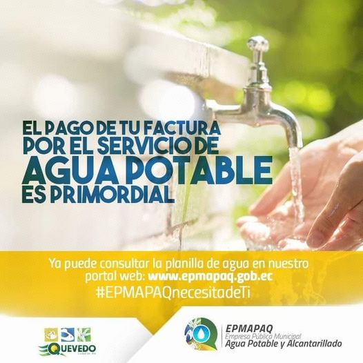 EL PAGO TARIFARIO MENSUAL POR EL SERVICIO DE AGUA POTABLE ES PRIMORDIAL.