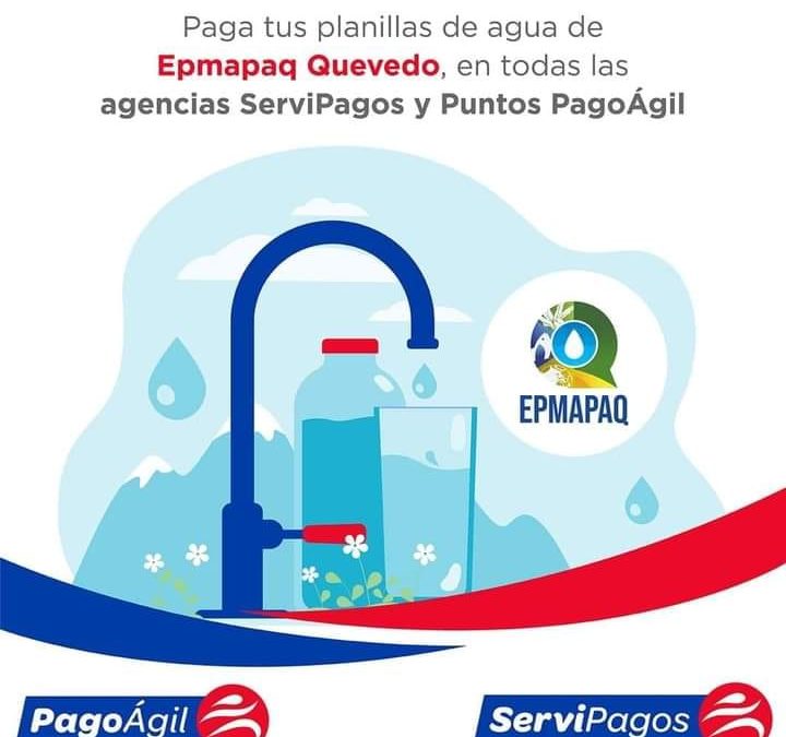 PAGA LA TARIFA BÁSICA MENSUAL DE AGUA EN PRODUBANCO, SERVIPAGOS, PAGO ÁGIL, Y DEMÁS PUNTOS AUTORIZADOS DE COBRO