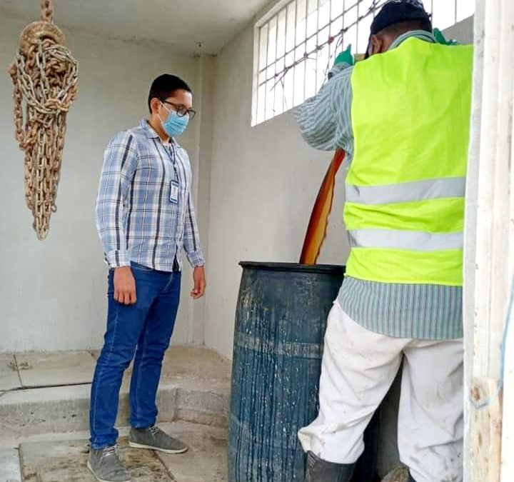 TRABAJOS DE MANTENIMIENTO EN LA PTAR DE LA VIVA ALFARO .
