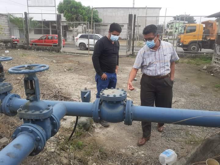 GERENTE DE LA EPMAPAQ COTIDIANAMENTE REVISA LAS ESTACIONES DE BOMBEO DE AGUA POTABLE DE QUEVEDO.