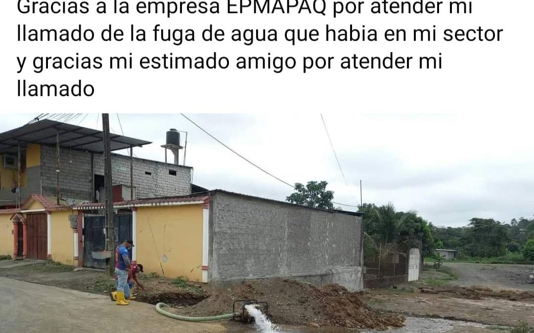 LA EPMAPAQ SIEMPRE A LAS ÓRDENES.
