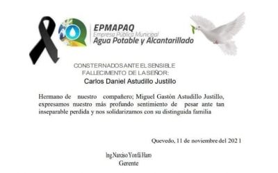 NOTA DE CONDOLENCIA.