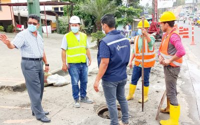 GERENTE GENERAL DE LA EPMAPAQ INSPECCIONA Y SUPERVISA TRABAJOS EN EL PUENTE A DESNIVEL Y PASO DEPRIMIDO