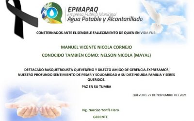 NOTA DE CONDOLENCIA