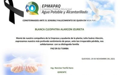 NOTA DE CONDOLENCIA.