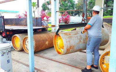 LLEGA EL CLOROGAS A LA PLANTA CENTRAL DE LA EPMAPAQ PARA CONTINUAR CON LA DESINFECCIÓN DEL AGUA EN QUEVEDO.