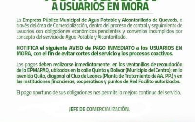 NOTIFICACIÓN A USUARIOS EN MORA