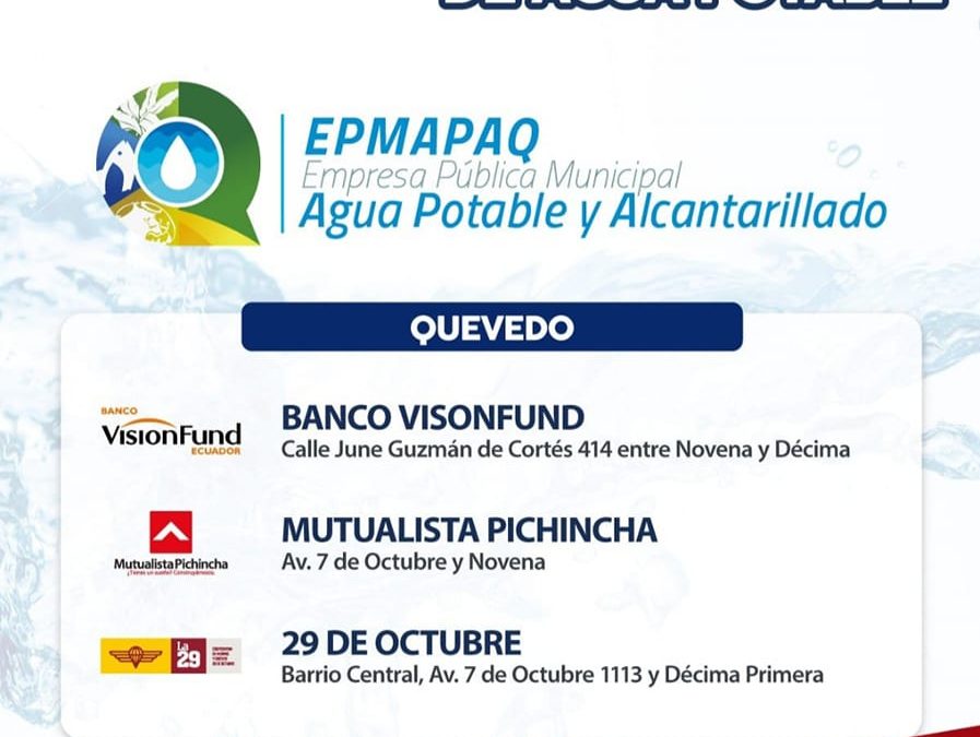 PAGA EL AGUA POTABLE EN FACILITO .