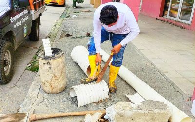 TRABAJOS DE ALCANTARILLADO SANITARIO EN SAN CAMILO.