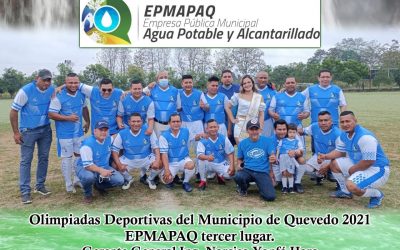 RECORDAR ES VIVIR EPMAPAQ QUEDÓ EN TERCER LUGAR EN LAS OLIMPIADAS DEPORTIVAS DEL MUNICIPIO DE QUEVEDO DEL 2021.