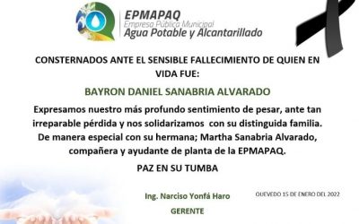 NOTA DE CONDOLENCIA