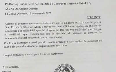 EPMAPAQ REALIZA ANÁLISIS, VALORACIÓN Y EXTIENDE CERTIFICACIÓN A HOSPITAL.