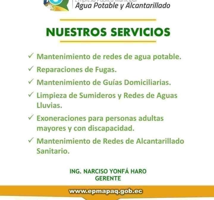 NUESTROS SERVICIOS DE LA EPMAPAQ