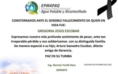 NOTA DE CONDOLENCIA