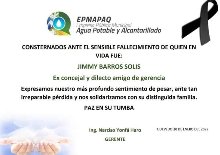 NOTA DE CONDOLENCIA.
