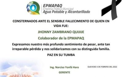 NOTA DE CONDOLENCIA.