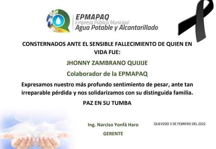 NOTA DE CONDOLENCIA.