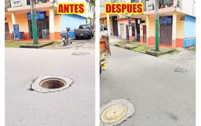 LA EPMAPAQ Y EL MUNICIPIO DE QUEVEDO SIGUEN COLOCANDO TAPAS DE ALCANTARILLAS ROBADAS EN DIFERENTE S SECTORES DE QUEVEDO.