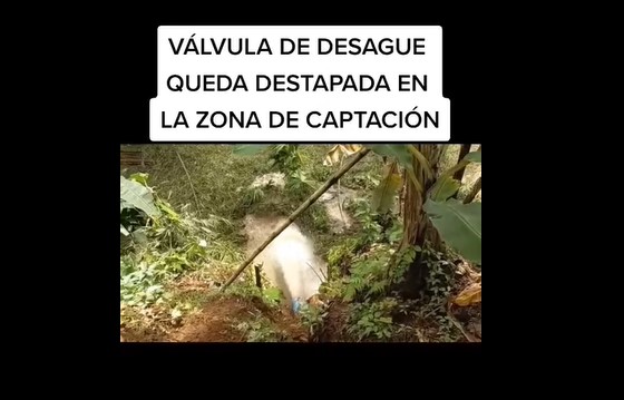 VÁLVULA DE DESAGUE DE LA ZONA DE CAPTACIÓN QUEDA DESTAPADA Y CON ELLO SE NORMALIZA EL SERVICIO DE AGUA EN LA ZONA ALTA DE QUEVEDO.