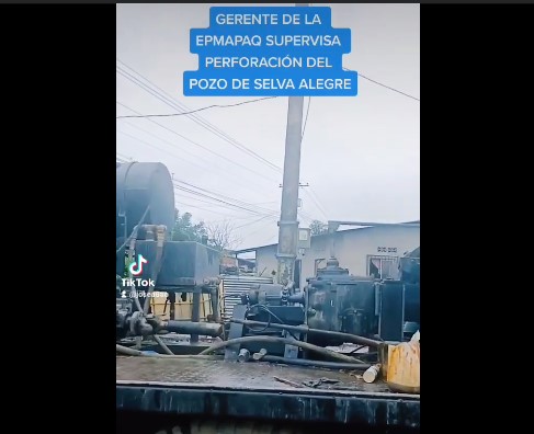 GERENTE DE LA EPMAPAQ SUPERVISA PERFORACIÓN DEL NUEVO POZO PROFUNDO EN SELVA ALEGRE DE SAN CARLOS.