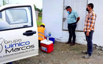 SE REALIZA TOMAS DE MUESTRA DE AGUAS RESIDUALES EN LAS PTAR DE LA ESPERANZA Y LA VICTORIA.