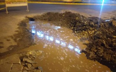 POR ROTURA DE TUBERÍA SE SUSPENDE TEMPORALMENTE EL SERVICIO DE AGUA POTABLE EN LAS PARROQUIAS DE LA ZONA ALTA DE QUEVEDO