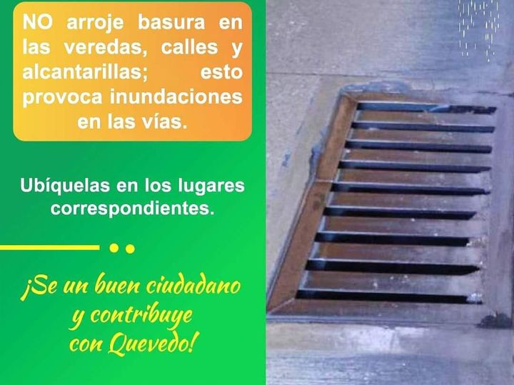 AYÚDANOS A AYUDAR NO ARROJANDO BASURA EN LAS CALLES Y ALCANTARILLAS