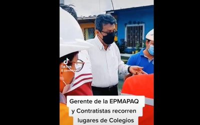 GERENTE DE LA EPMAPAQ REALIZÓ RECORRIDO PARA LA FACTIBILIDAD DE CONEXIONES PARA COLEGIOS NICOLÁS Y QUEVEDO.